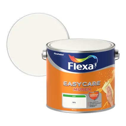 Flexa muurverf Easycare Muren mat wit 2,5L 2