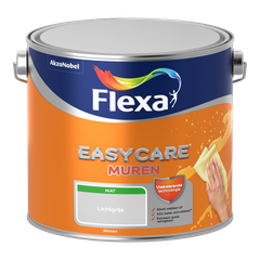 Praxis Flexa muurverf Easycare Muren mat lichtgrijs 2,5L aanbieding
