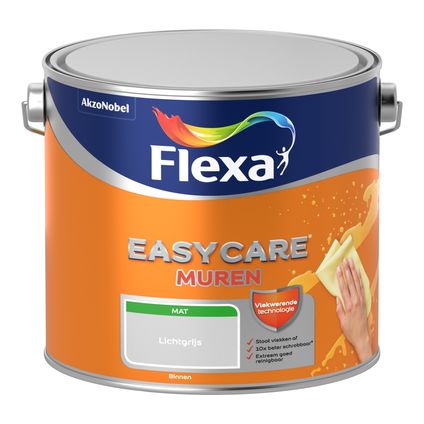 Flexa muurverf Easycare Muren mat lichtgrijs 2,5L