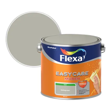 Flexa muurverf Easycare Muren mat saliegroen 2,5L 2