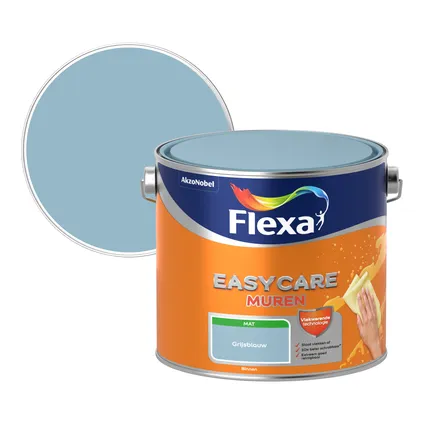 Flexa muurverf Easycare Muren mat grijsblauw 2,5L 2