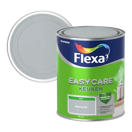 Flexa muurverf Easycare Keuken mat betongrijs 1L 2