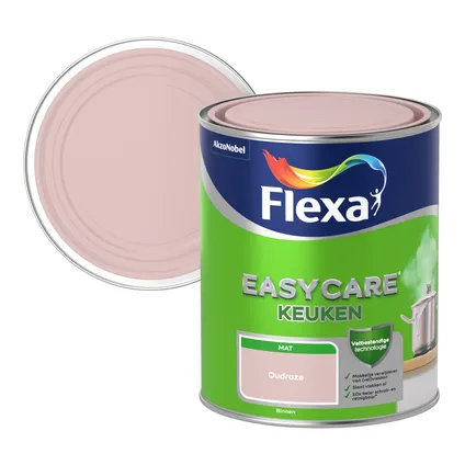 Flexa muurverf Easycare Keuken mat oudroze 1L 2