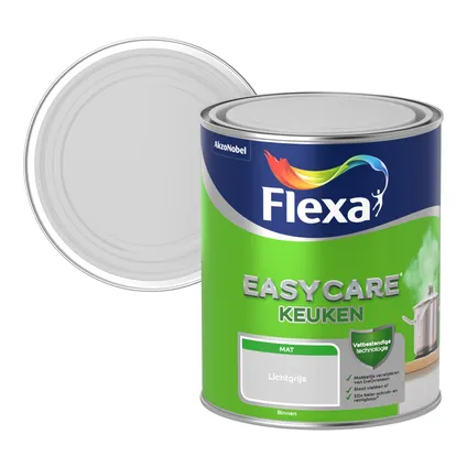 Flexa muurverf Easycare Keuken mat lichtgrijs 1L 2