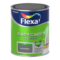 Praxis Flexa muurverf Easycare Keuken mat antracietgrijs 1L aanbieding