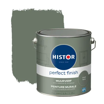 Histor muurverf Perfect Finish mat Dried Holly 2,5L 2