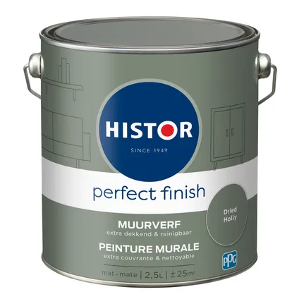 Peinture murale Histor Perfect Finish Dried Holly mat 2,5L 5