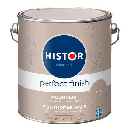 Histor muurverf Perfect Finish mat Latte Ice 2,5L
