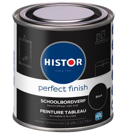 Histor Perfect Finish Schoolbordverf 6372 Black 250ml