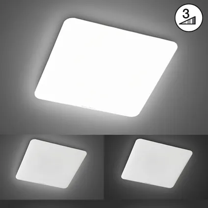 Fischer & Honsel plafondlamp Aldo LED vierkant wit 2