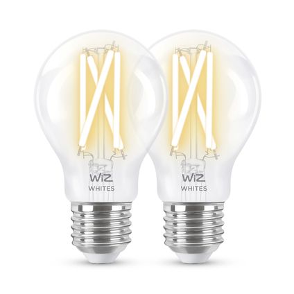 WiZ ledfilamentlamp E27 aanpasbaar wit 6,7W 2 stuks