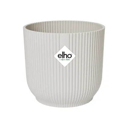 Pot de fleurs Elho vibes fold rond Ø14cm blanc soie 6