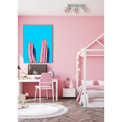 Spot chambres d'enfant Lucide Picto rose 3xGU10 4
