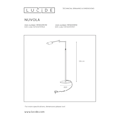Lucide leeslamp LED Nuvola chroom 9W 3