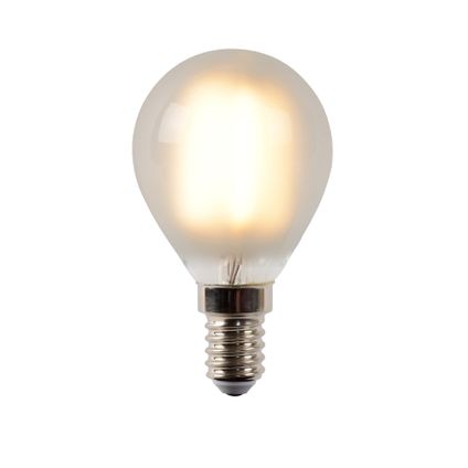 Lucide ledfilamentlamp mat glas P45 dimbaar E14 4W