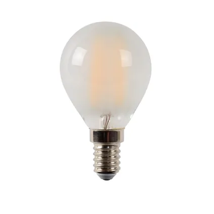 Lucide ledfilamentlamp mat glas P45 dimbaar E14 4W 3