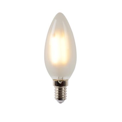 Ampoule LED flamme Lucide verre mat C37 gradable E14 4W