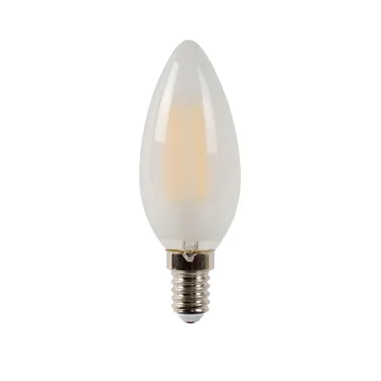 Ampoule LED flamme Lucide verre mat C37 gradable E14 4W 3