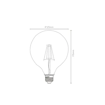 Ampoule filament LED Lucide G125 gradable E27 5W 4