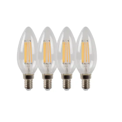 Lampe à incandescence LED Lucide flamme C35 gradable E14 4W 3