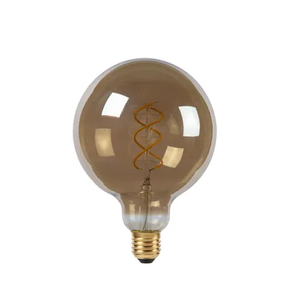 Lucide ledfilamentlamp gerookt glas G125 dimbaar E27 5W 2
