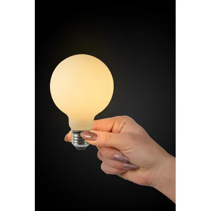 Ampoule filament LED Lucide opaline G80 gradable E27 5W 3