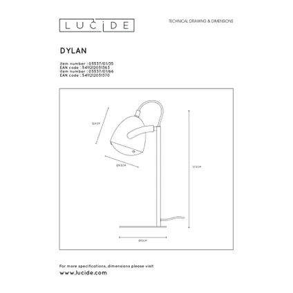 Lucide tafellamp kinderkamer Dylan roze E14 6