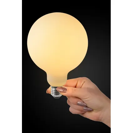 Ampoule filament LED Lucide opaline G125 gradable E27 5W 2