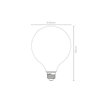 Ampoule filament LED Lucide opaline G125 gradable E27 5W 4