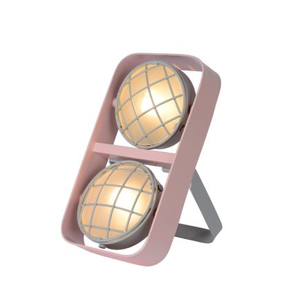 Lucide tafellamp kinderkamer Renger roze 2xG9