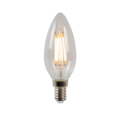 Ampoule filament LED Lucide flamme C35 gradable E14 4W 3