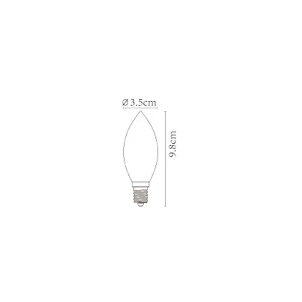 Ampoule filament LED Lucide flamme C35 gradable E14 4W 4