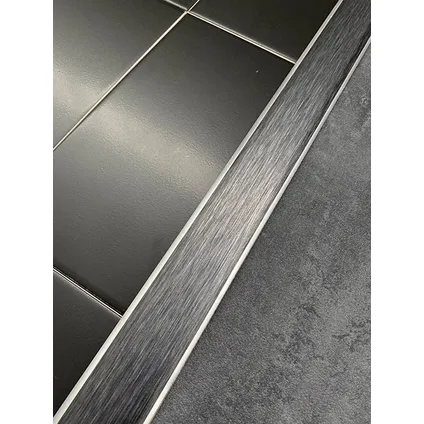 Seuil universel 3M aluminium plaxé métal oxydé 37mm/83cm 3