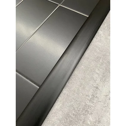 3M universele drempel geborsteld aluminium zwart 37mm/83cm 3
