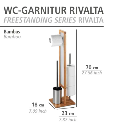 Valet de WC Wenko Rivalta bambou 3 en 1 23x70x18cm 5