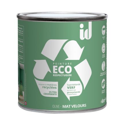 Peinture murale ID Eco respectueuse olive mat 500ml