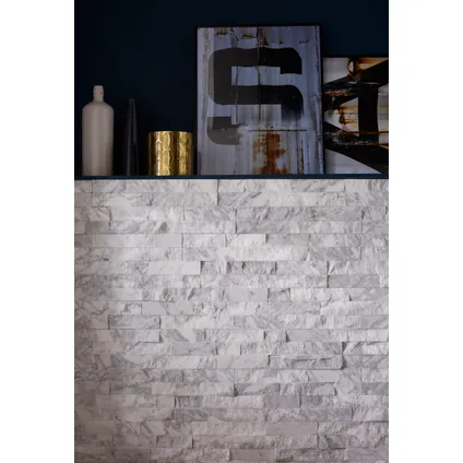 Plaquette de parement Crystal White 15x40cm 0,473m² 2