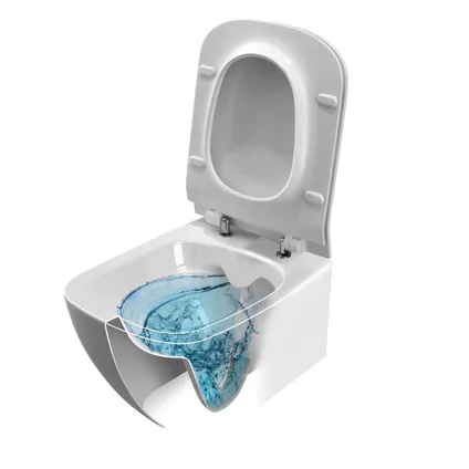 Aquazuro inbouwreservoir set Iris | Quick release & Soft-close toiletzitting | Randloos toiletpot 12