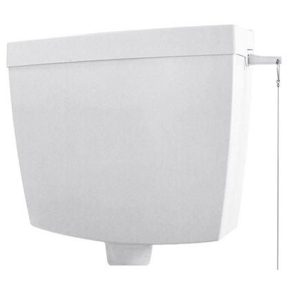 Oliveira toiletreservoir hooghangend 45x14x38cm met nylon trekkoord wit