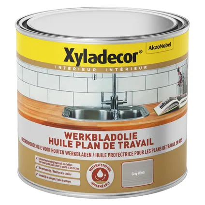 Huile protectrice Xyladecor Plan de travail Grey Wash 500ml