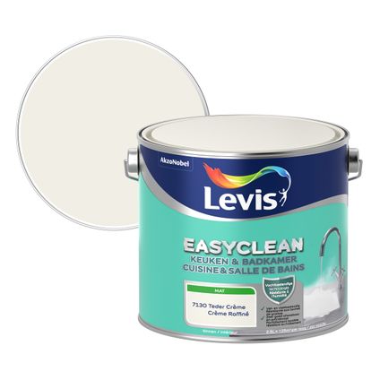 Levis Easyclean muurverf keuken&badkamer teder crème 2,5L