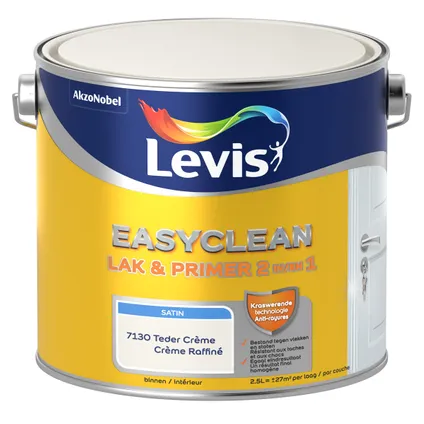Primer et laque Levis Easyclean 2-en-1 crème raffiné 2,5L 2