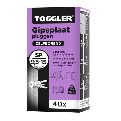 Toggler gipsplaatplug SP gipsplaat 9-15mm 40st.