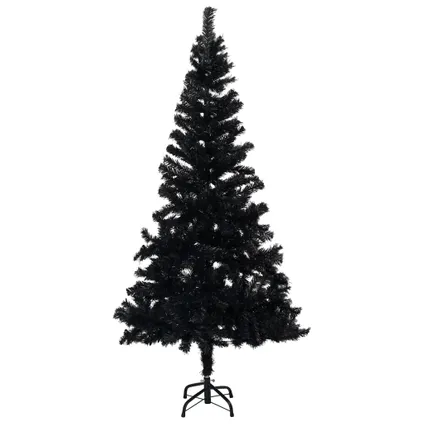 vidaXL Kunstkerstboom met standaard 180 cm PVC zwart
