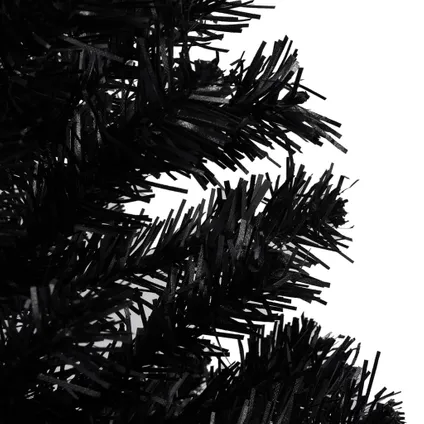 vidaXL Kunstkerstboom met standaard 180 cm PVC zwart 3