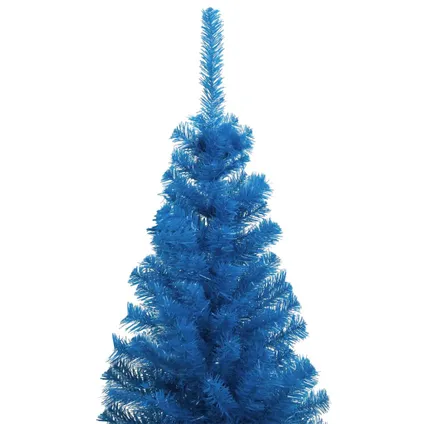 vidaXL Kunstkerstboom met standaard 150 cm PVC blauw 2