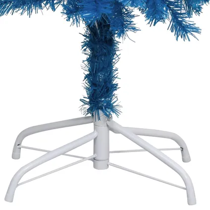 vidaXL Kunstkerstboom met standaard 150 cm PVC blauw 4