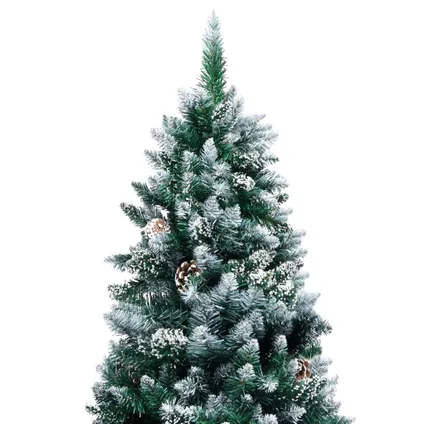 vidaXL Kunstkerstboom met dennenappels en witte sneeuw 240 cm 2