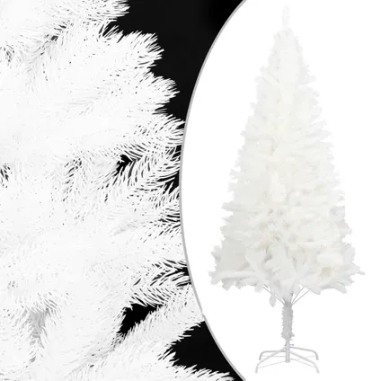 vidaXL Kunstkerstboom met levensechte naalden 210 cm wit