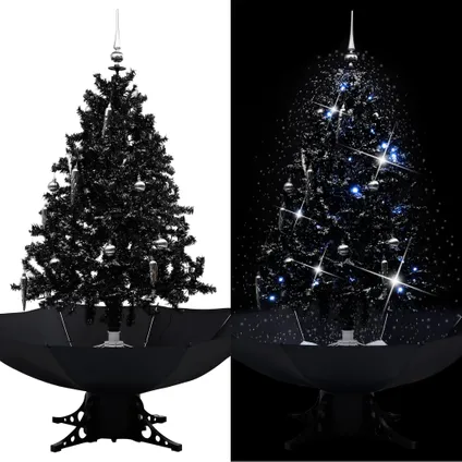 praxis.nl | VidaXL Kerstboom sneeuwend met paraplubasis 140 cm PVC zwart